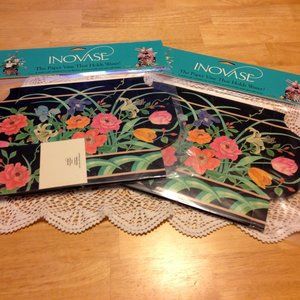 Collectible vintage inovase paper vases with plastic lining